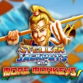 Official Jackpots logo: Stellar Jackpots with More Monkeys by Lightning Box Game at Bassbet Casino