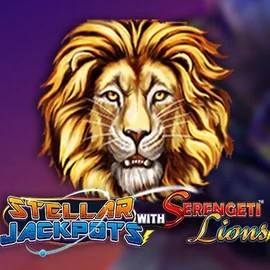 Stellar Jackpots with Serengeti Lions online game logo by Lightning Box Game on bassbet-hu.org